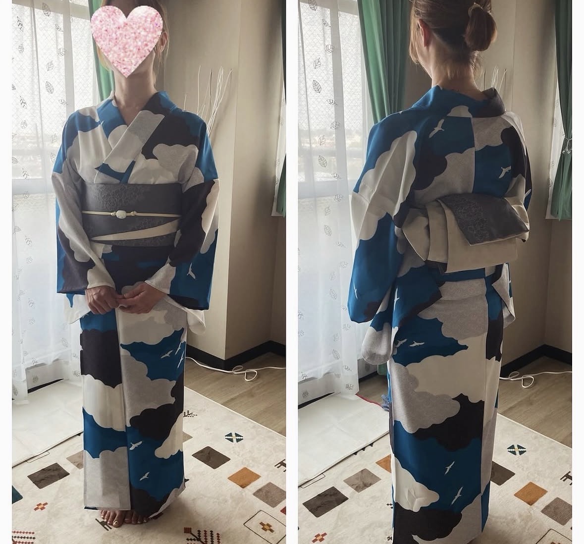 青雲柄浴衣