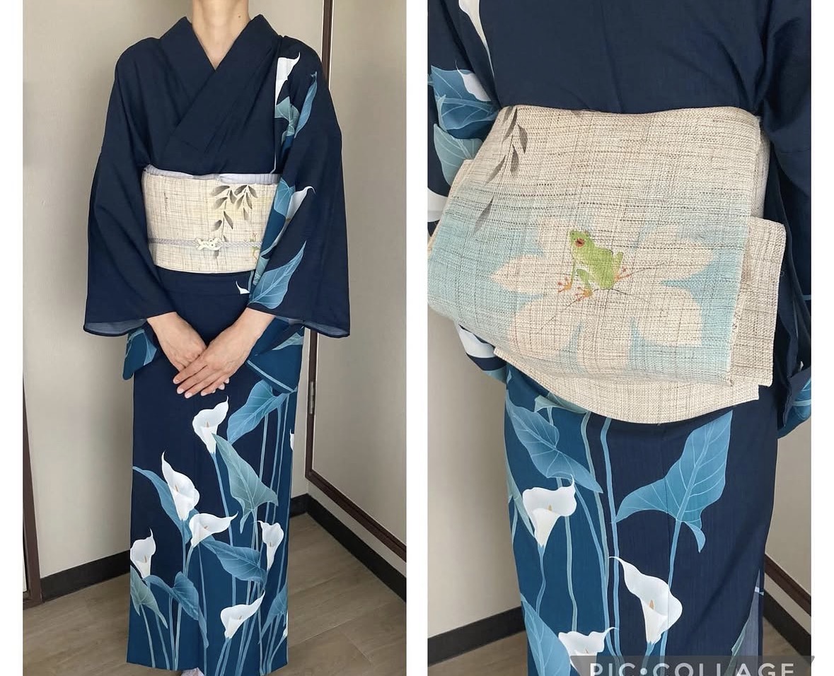 紺カラー浴衣